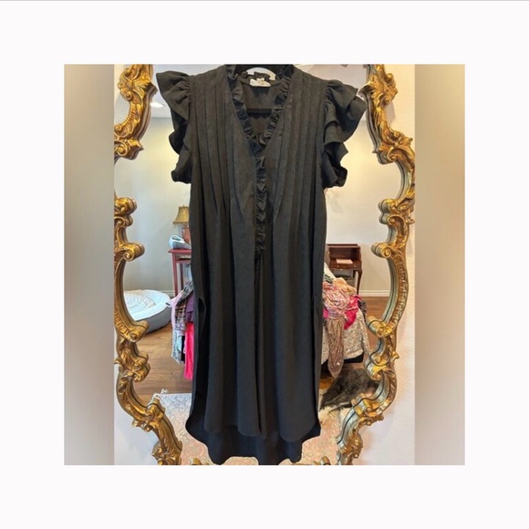Entro Black Ruffle Dress - Picture 1 of 6
